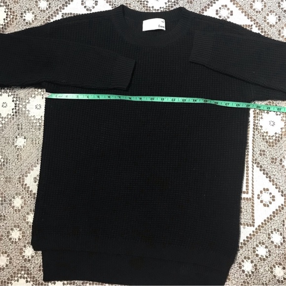 Aritzia Wilfred Free Isabelli merino wool waffle knit sweater in black size S - Picture 8 of 8